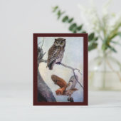 Eastern Screech Owls Briefkaart (Staand voorkant)