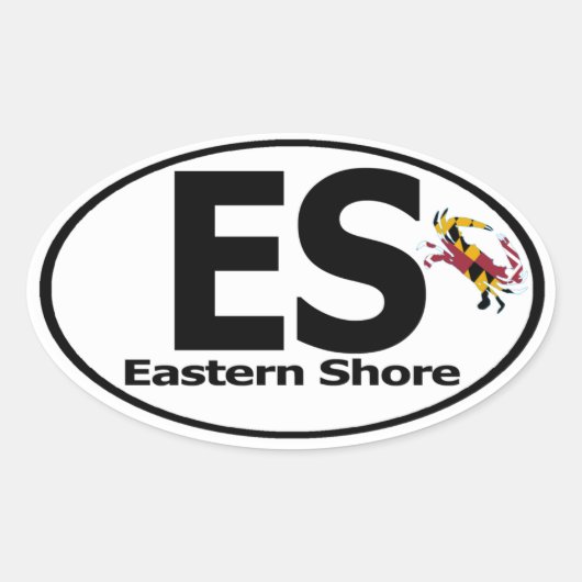 Eastern Shore Decal (set van 4) Ovale Sticker (Voorkant)