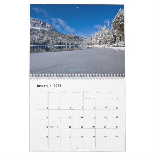Eastern Sierra's, Mammoth Lakes, CA Kalender (Jan 2026)