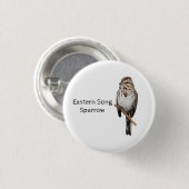 Eastern Song Sparrow Ronde Button 3,2 Cm (Voorkant /achterkant)