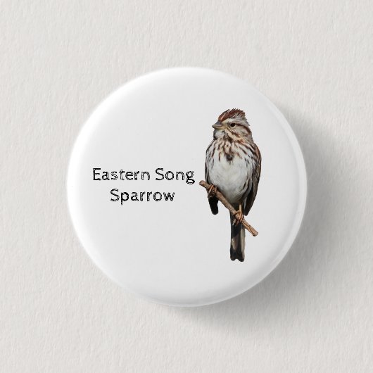 Eastern Song Sparrow Ronde Button 3,2 Cm (Voorkant)