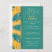 Eastern Sparkle Blauwgroen Gold Vrijgezellenfeest Kaart (Achterkant)