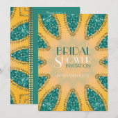 Eastern Sparkle Blauwgroen Gold Vrijgezellenfeest Kaart (Voorkant / Achterkant)