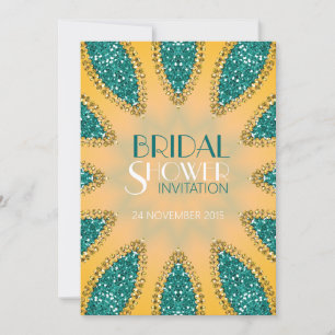 Eastern Sparkle Blauwgroen Gold Vrijgezellenfeest Kaart