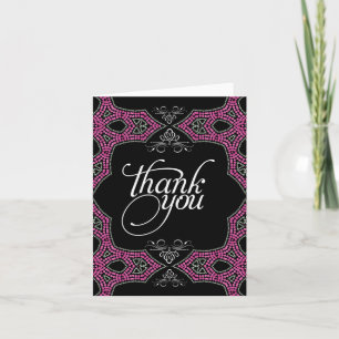 Eastern Sparkle Pink Thank You Card Bedankkaart