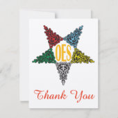 Eastern Star Bedankt Opmerking Kaart (Voorkant)