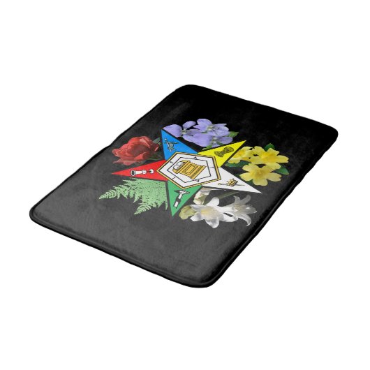 Eastern Star Floral Bath Mat (Gekanteld)