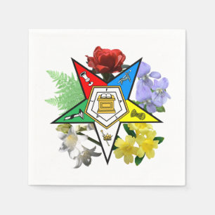 Eastern Star Floral Napkins Servet