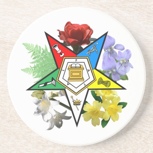 Eastern Star Floral Onderzetter (Voorkant)