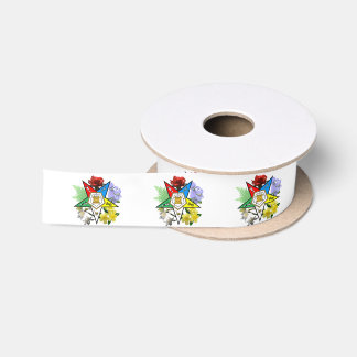 Eastern Star floral ribbon Satijnen Lint