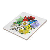 Eastern Star Floral Tile Tegeltje (Zijkant)