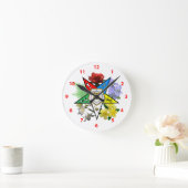 Eastern Star Floral Wall Clock Ronde Klok (Huis)