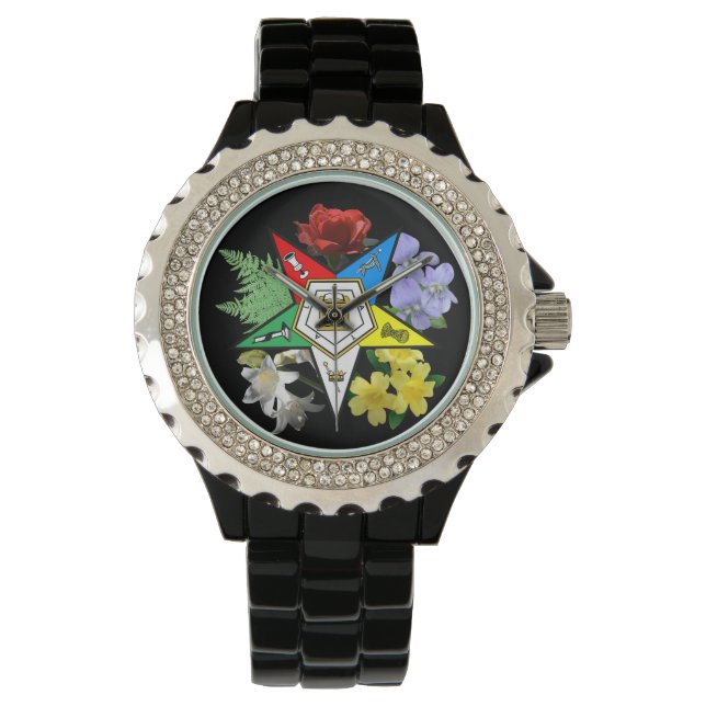 Eastern Star Floral Watch Horloge (Voorkant)