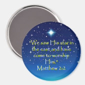 Eastern Star-kerstscripts Gift Magnet (Voorkant / Achterkant)