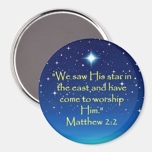 Eastern Star-kerstscripts Gift Magnet (Voorkant / Achterkant)