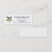 Eastern Star Past Matron Skinny Visitekaartje (Voorkant / Achterkant)