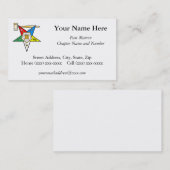 Eastern Star Past Matron Visitekaartje (Voorkant / Achterkant)