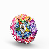 Eastern Star Rainbow Mandala Photo Block Fotoblokken (Rechts)