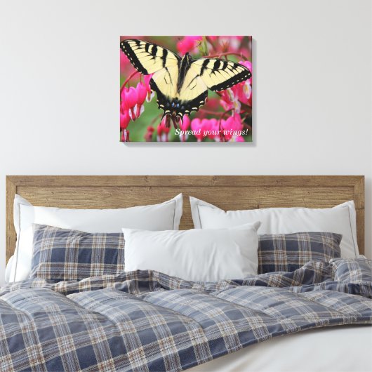 Eastern Swallowtail Canvas Afdruk (Insitu (Slaapkamer))