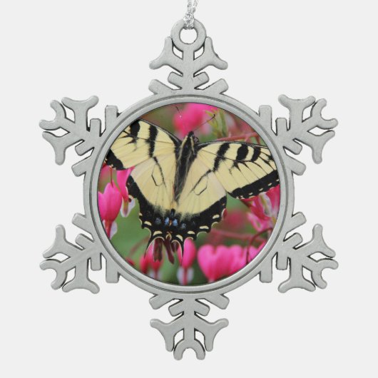 Eastern Swallowtail Tin Sneeuwvlok Ornament (Voorkant)