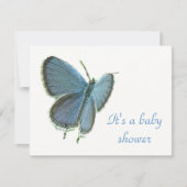 Eastern-Tailed Blue Butterfly Baby Uitnodiging (Voorkant)