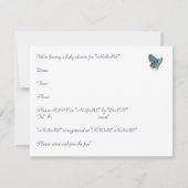 Eastern-Tailed Blue Butterfly Baby Uitnodiging (Achterkant)