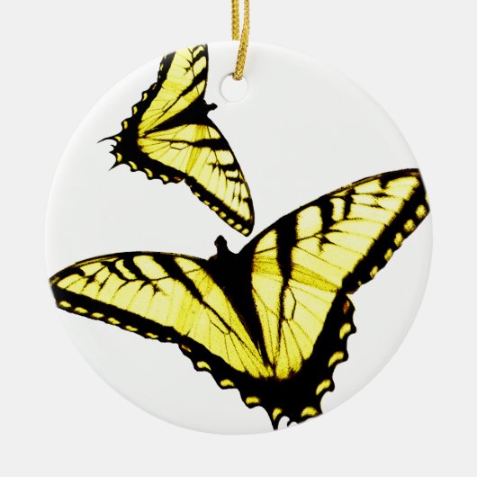 Eastern Tiger Swallowtail Butterfly Foto Keramisch Ornament (Voorkant)