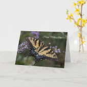 Eastern Tiger Swallowtail Moederdag Kaart (Gele Bloem)