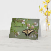 Eastern Tiger Swallowtail Moederdag Kaart (Gele Bloem)