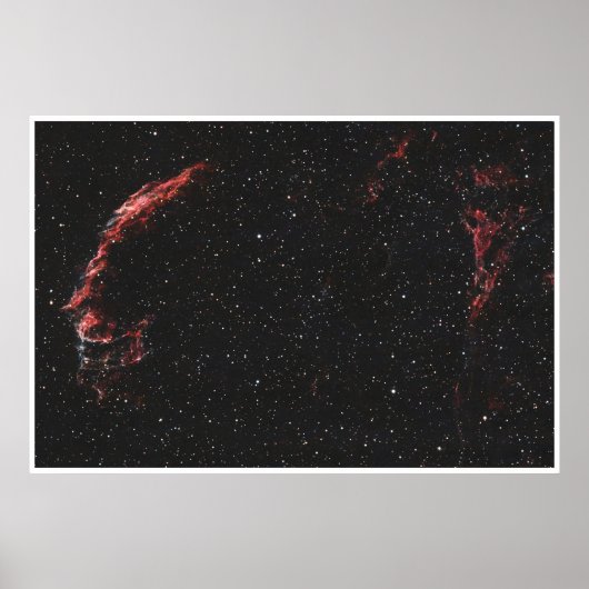 Eastern Veil Nebula Cosmic Deep Space Photography Poster (Voorkant)