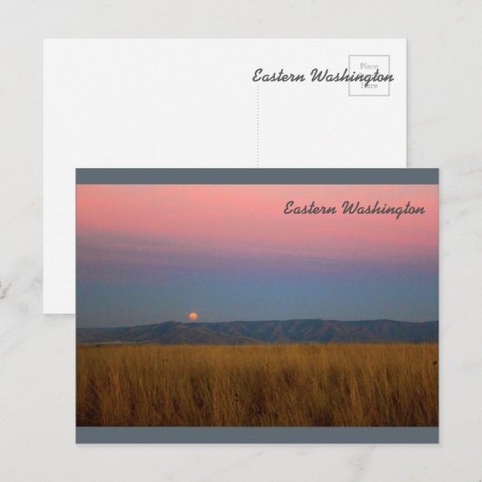 Eastern Washington Moonrise Briefkaart (Voorkant / Achterkant)