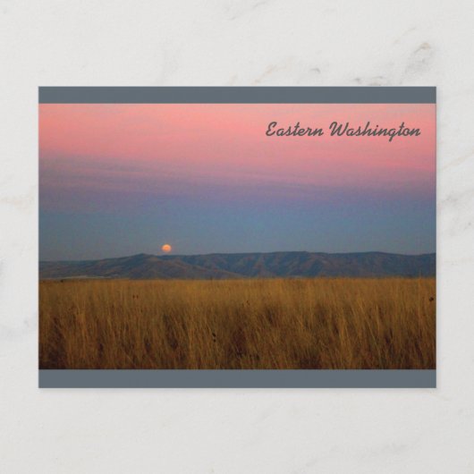 Eastern Washington Moonrise Briefkaart (Voorkant)