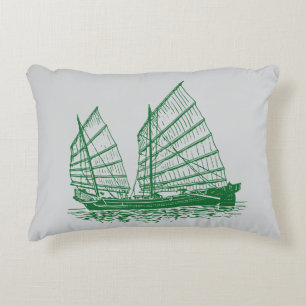 Eastern Winds Pillow - Tijdloze Junk Boat Accent Kussen