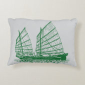 Eastern Winds Pillow - Tijdloze Junk Boat Accent Kussen (Achterkant)