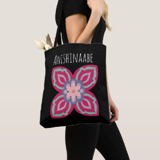 Eastern Woodlands/Ojibwe-Inspired Floral Tote Bag