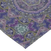 Eastern Zen Mandala Fine witte kant op paars Tafelkleed (Gekanteld)