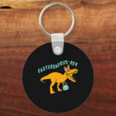 Eastersaurus Pasen Dinosaur Geschenk Voor Tiener J Sleutelhanger (Voorkant)
