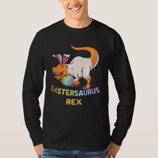 Eastersaurus Rex Easter Rex Dinosaur Bunny Kids Di T-shirt (Voorkant)