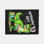 Eastersaurus Rex Grappige Dinosaurus Pasen T Rex K Fleece Deken (Voorkant (Horizontaal))