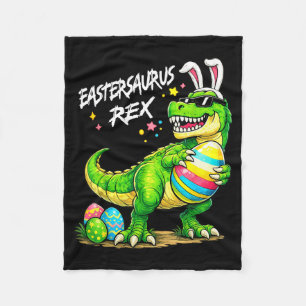 Eastersaurus Rex Grappige Dinosaurus Pasen T Rex K Fleece Deken