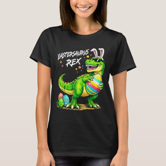 Eastersaurus Rex Grappige Dinosaurus Pasen T Rex K T-shirt (Voorkant)