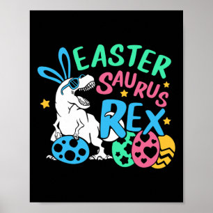 Eastersaurus T-rex Pasen Dag T-shirt, Schattig Pas Poster