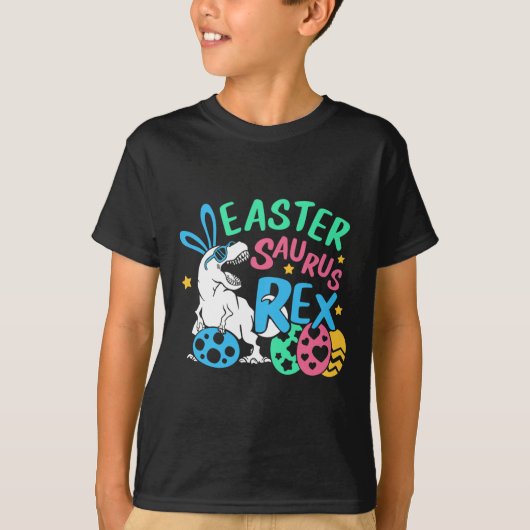 Eastersaurus T-rex Pasen Dag T-shirt, Schattig Pas T-shirt (Voorkant)