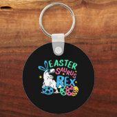 Eastersaurus T-rex Pasen Dag T-shirt, Schattige Pa Sleutelhanger (Voorkant)