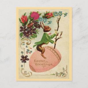 "EASTERTIDE EGG RIDE" BUNNY FEESTDAGENKAART