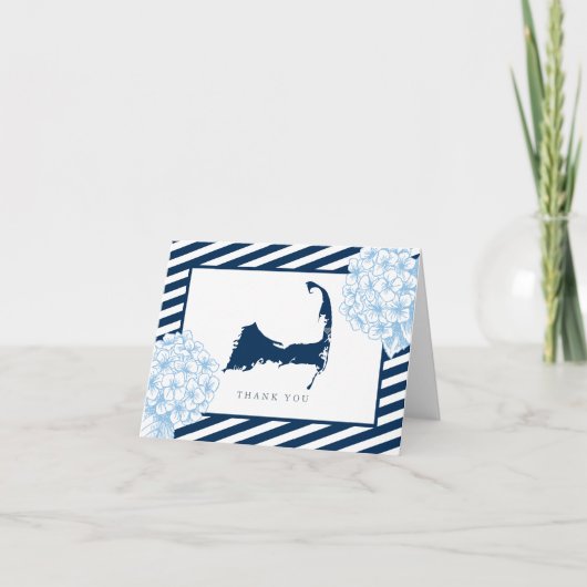 Eastham Cape Cod Hydrangea Flowers Hartelijk dank Bedankkaart (Voorkant)