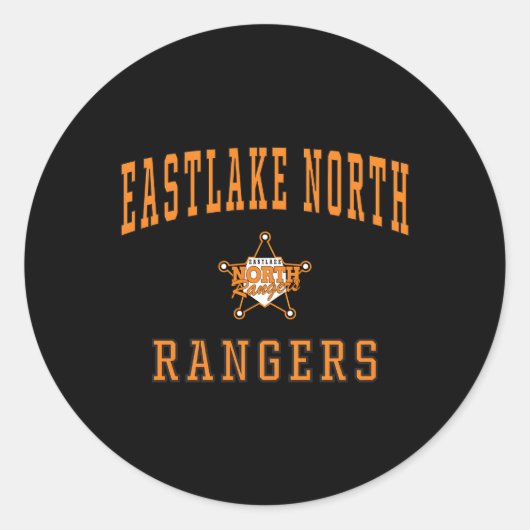 Eastlake North High School Rangers C1 Ronde Sticker (Voorkant)