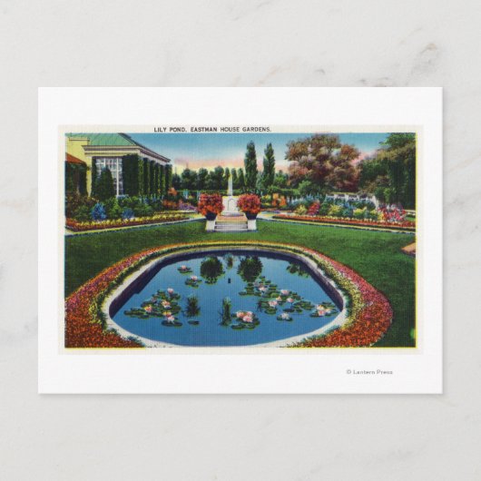 Eastman House Gardens Lily Pond Briefkaart (Voorkant)