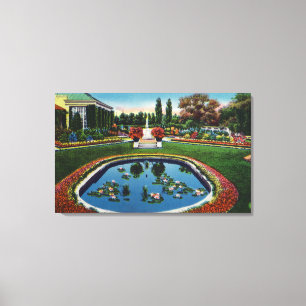 Eastman House Gardens Lily Pond Canvas Afdruk