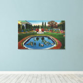 Eastman House Gardens Lily Pond Canvas Afdruk (Insitu (Houten vloer))